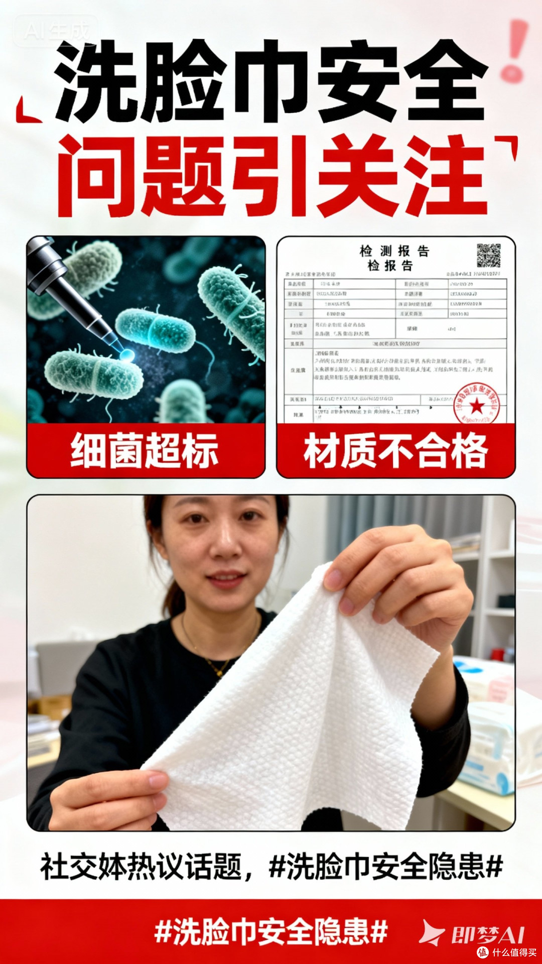 洗脸巾被曝光安全问题引关注