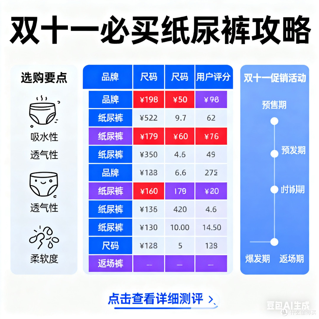 哇！双十一必买纸尿裤攻略！