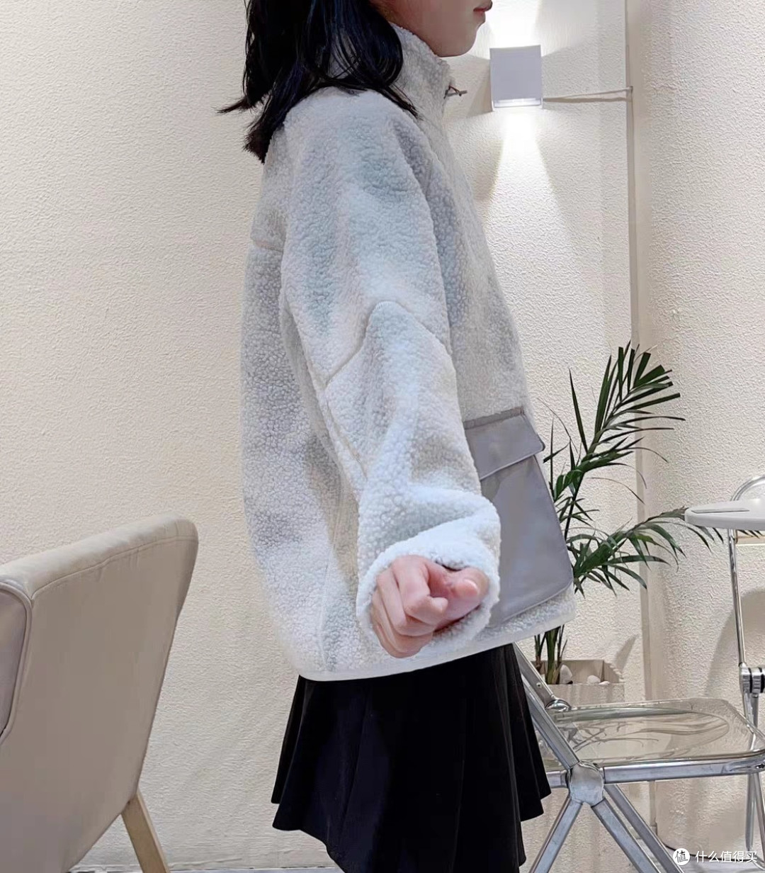 moodytiger男女童羊羔绒外套秋冬保暖换季
