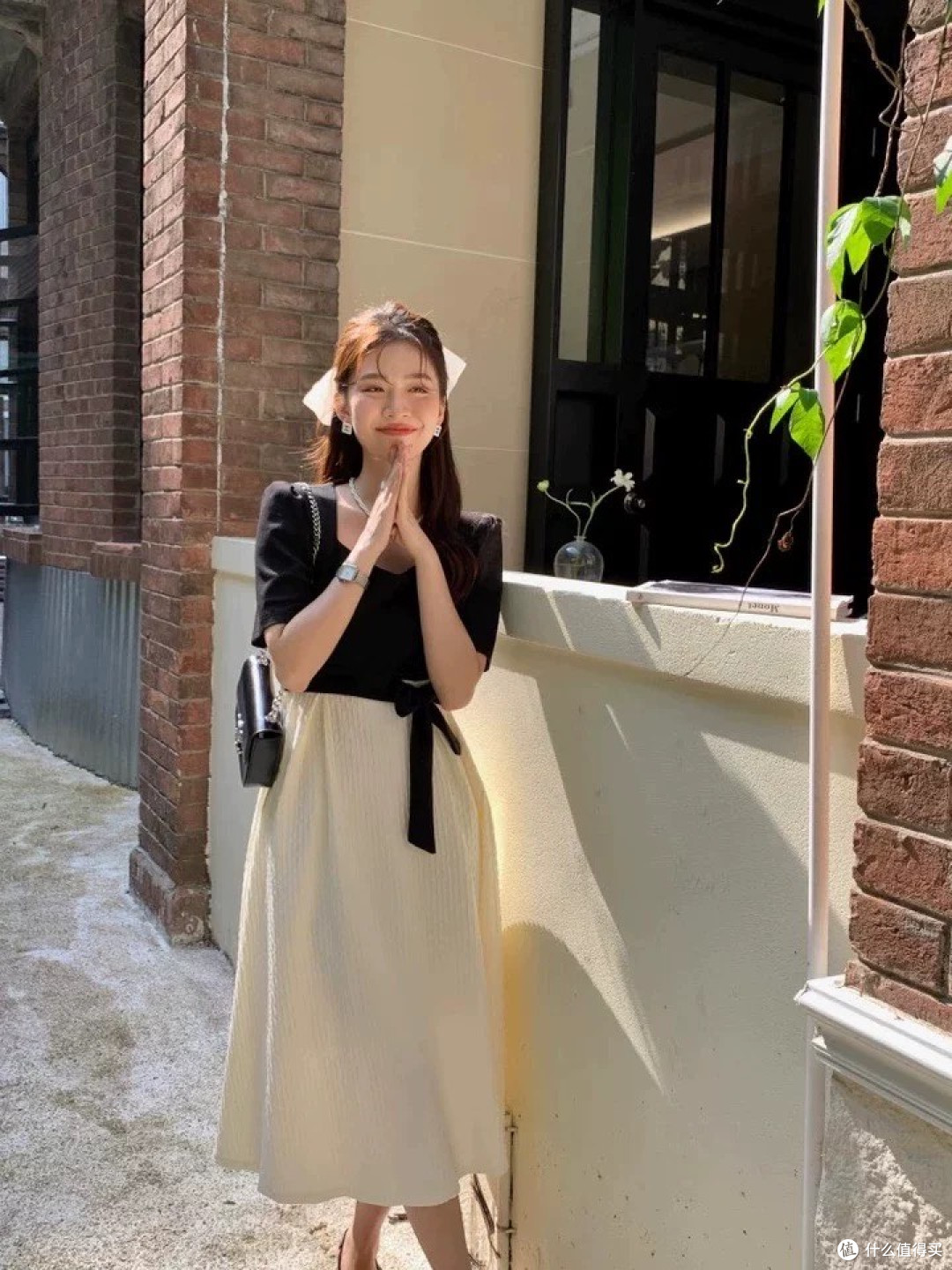 挖到宝!拉夏贝尔这条法式拼接裙,随便穿都有氛围感