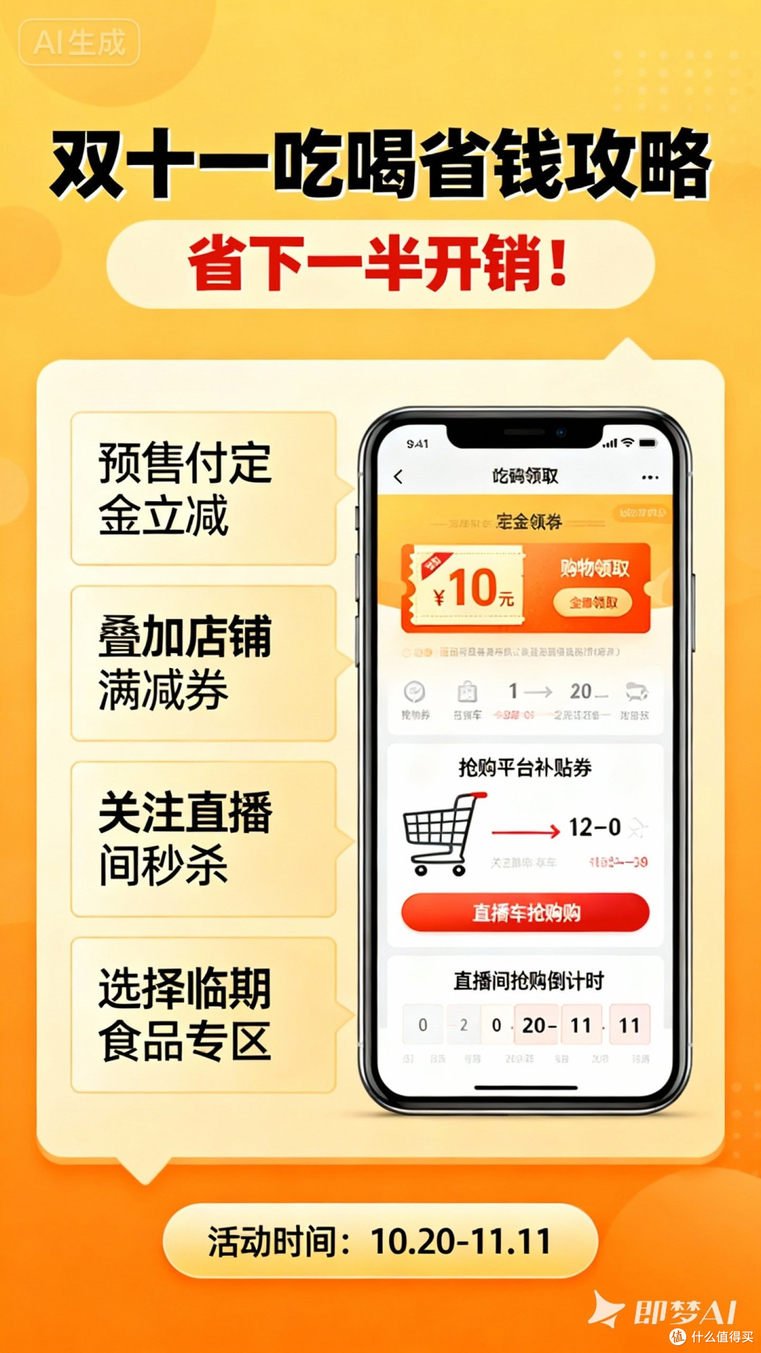 双十一吃喝省钱攻略,省下一半开销!