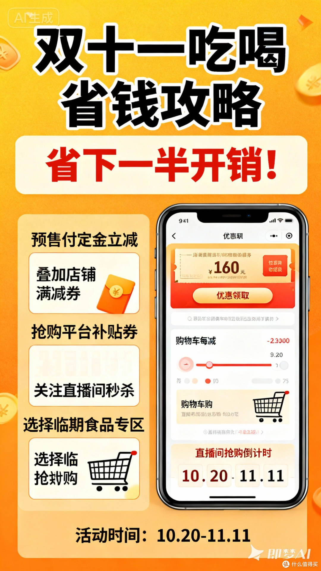 双十一吃喝省钱攻略，省下一半开销！