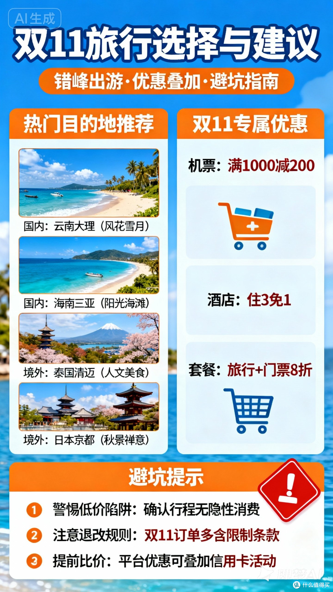 双11期间的旅行选择与建议