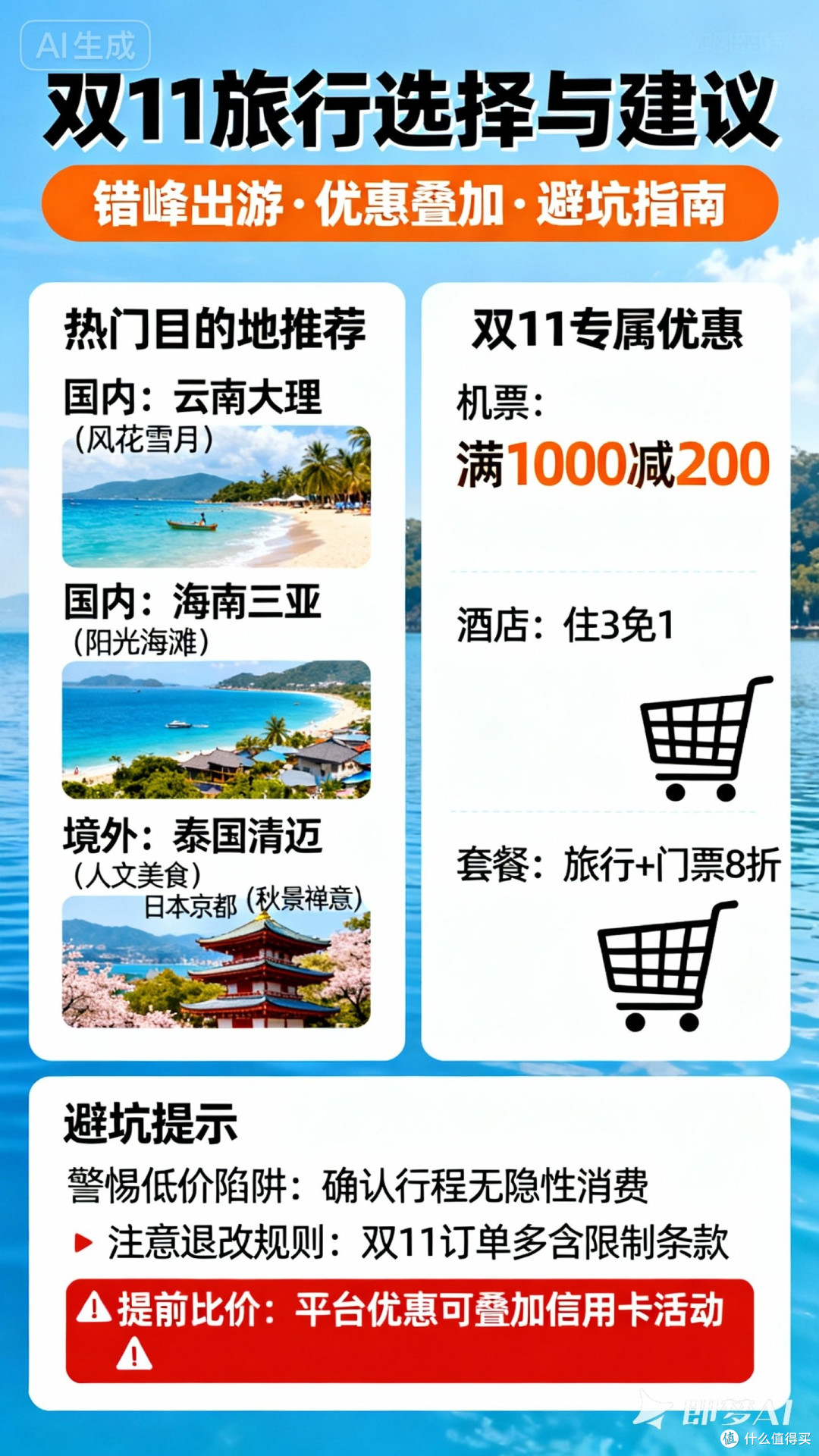 双11期间的旅行选择与建议