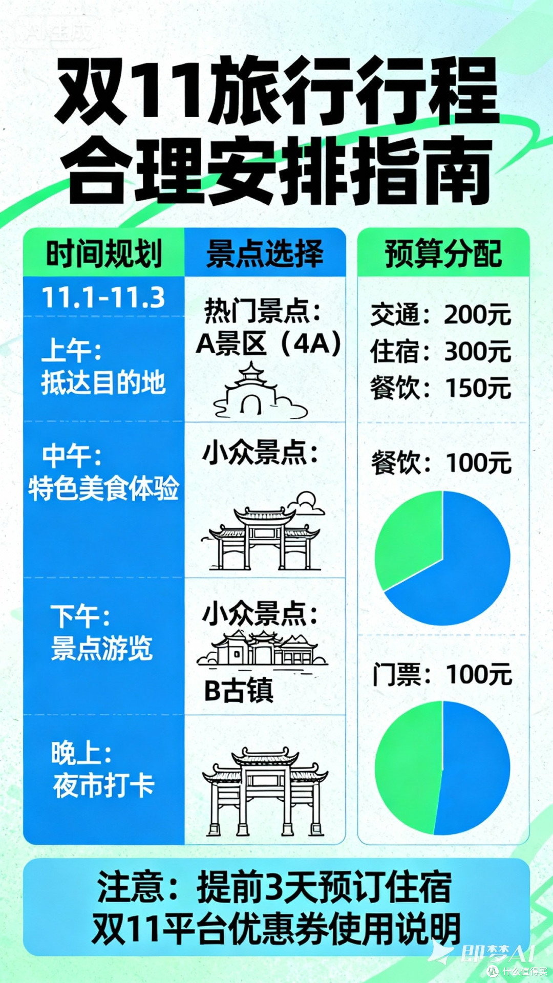 双11旅行:如何合理安排行程