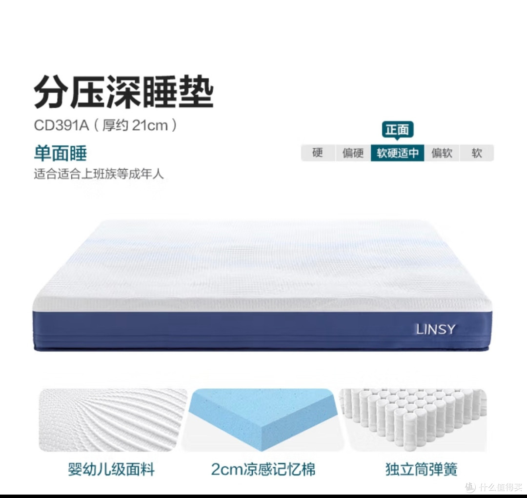 林氏家居CD391床垫:硬而不僵的舒适体验