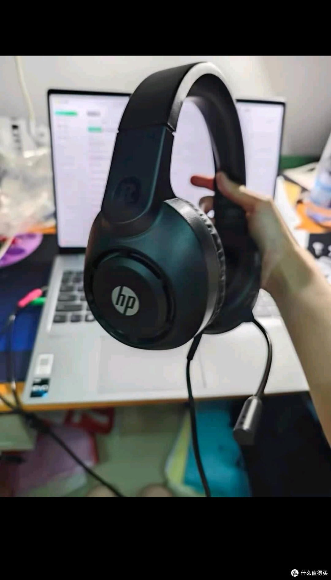 惠普(HP)H100游戏耳机头戴式耳麦带麦克风电竞网吧有线耳机游戏