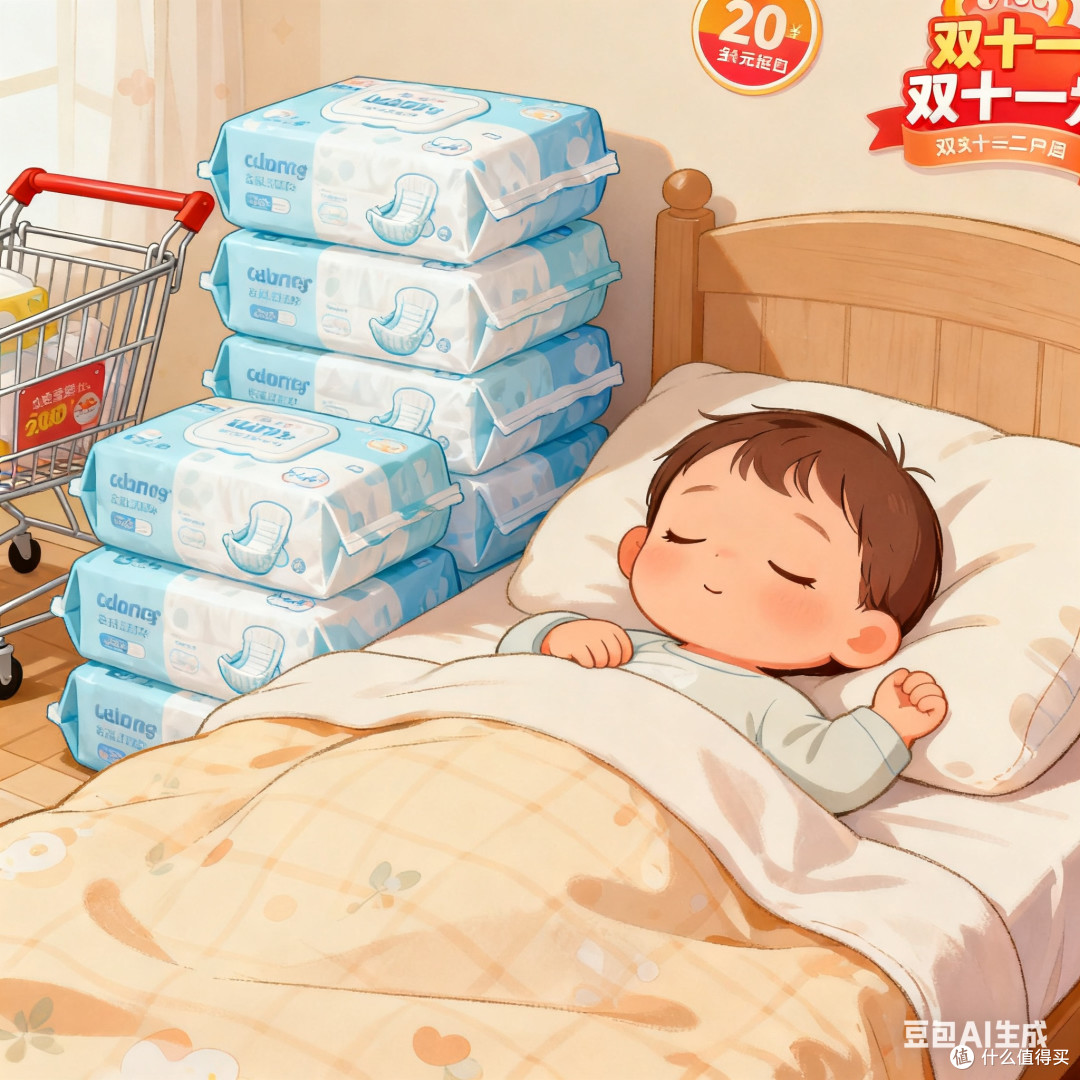 双十一囤尿不湿,宝宝整夜安心睡