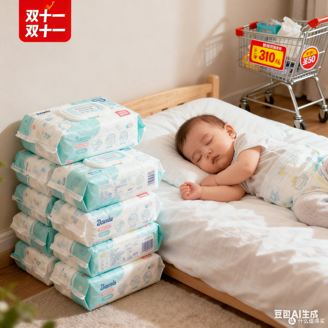 双十一囤尿不湿，宝宝整夜安心睡