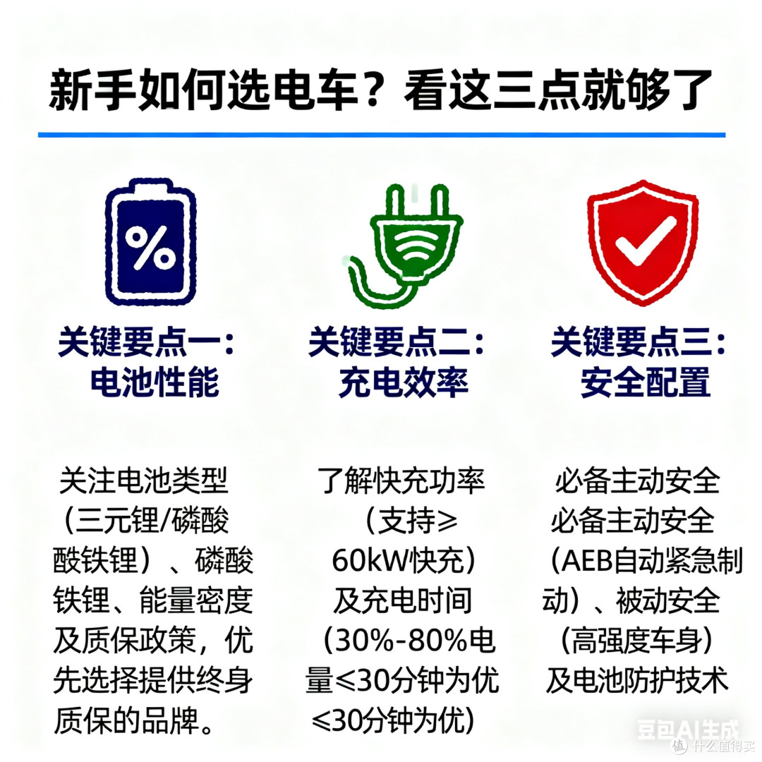 新手如何选电车?看这三点就够了