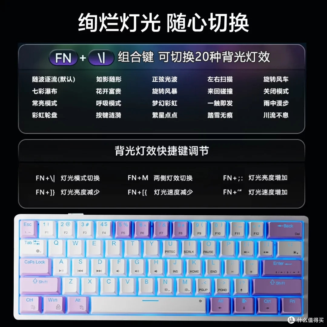 狼蛛F3361键盘:高效输入与炫彩灯光
