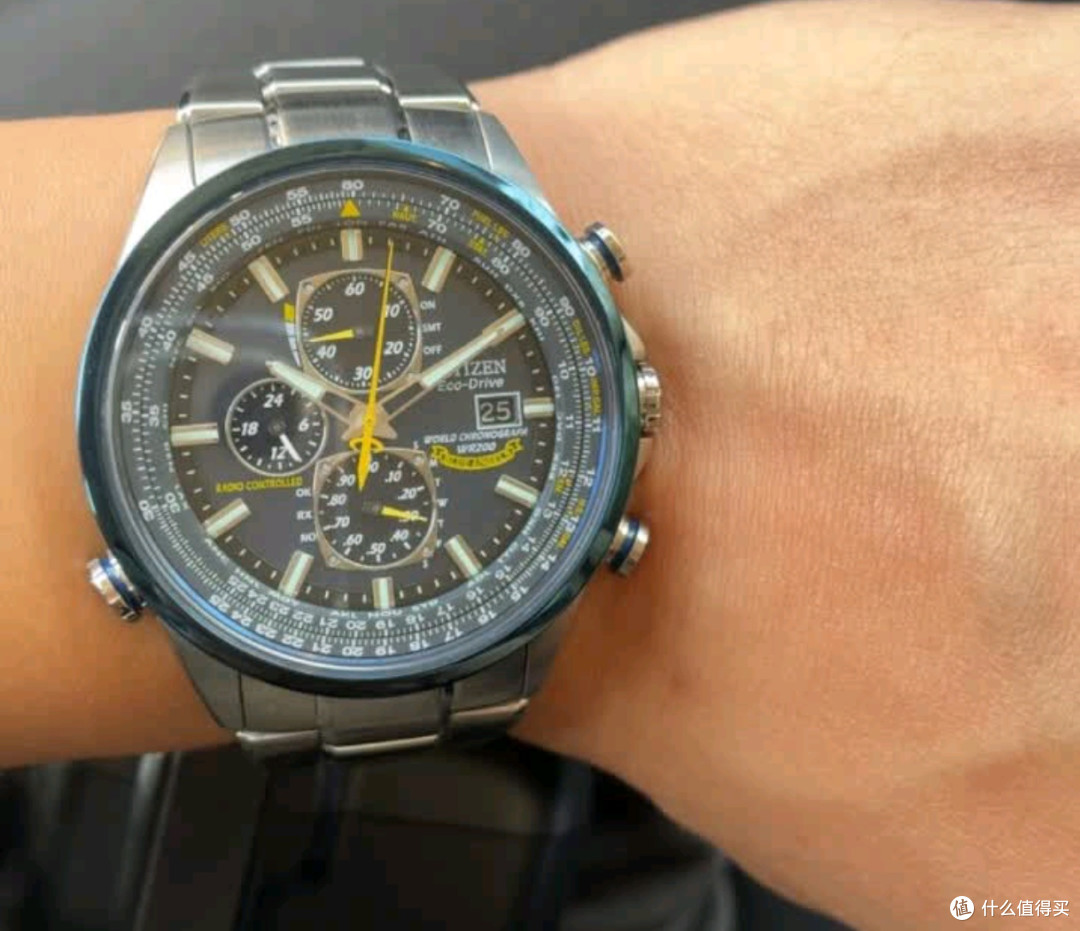 CITIZEN 西铁城超级空中之鹰蓝天使系列43毫米光动能电波腕表AT8020-54L