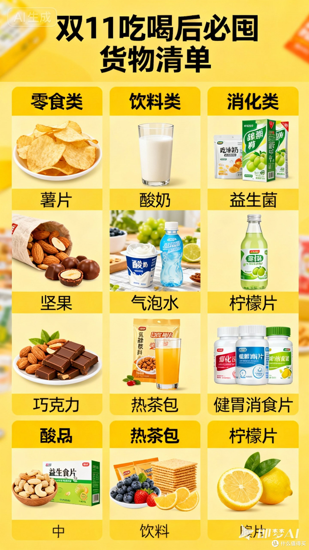 双11吃喝后必囤货物