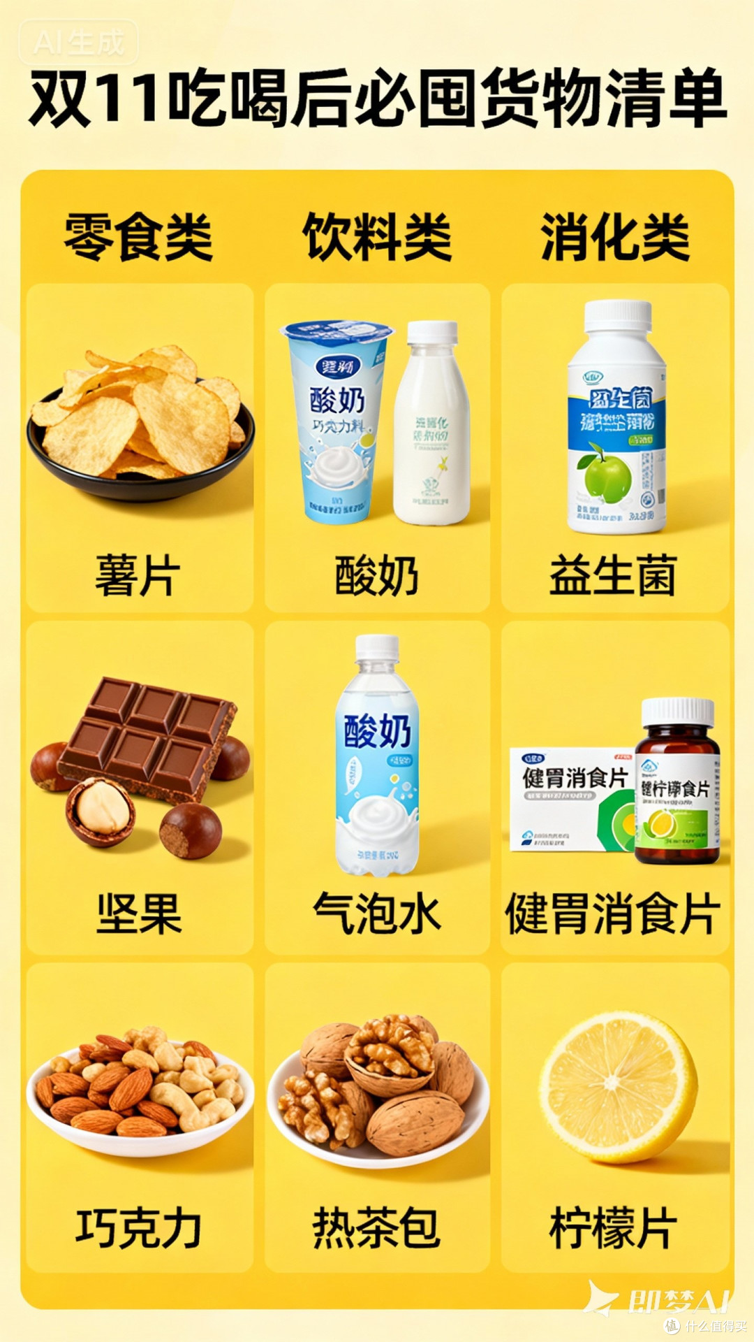 双11吃喝后必囤货物