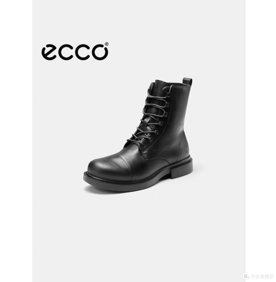 爱步（ECCO）男士短靴 工装靴系带皮靴男士靴子