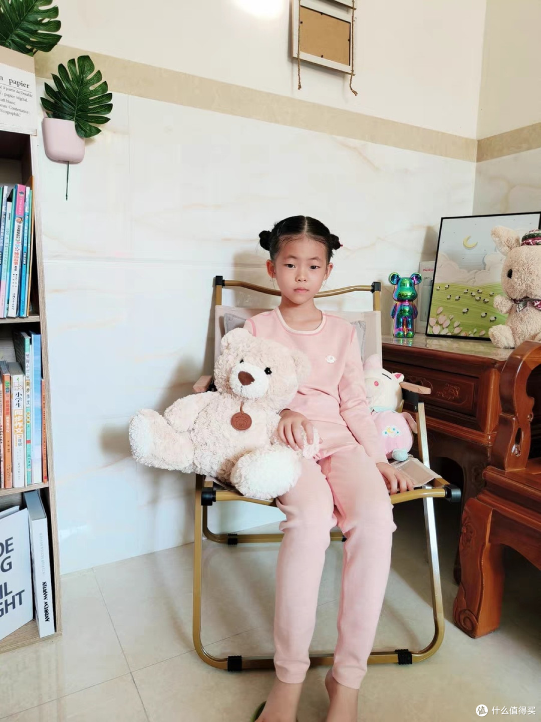 松山棉店小暖羊罗纹儿童保暖套装