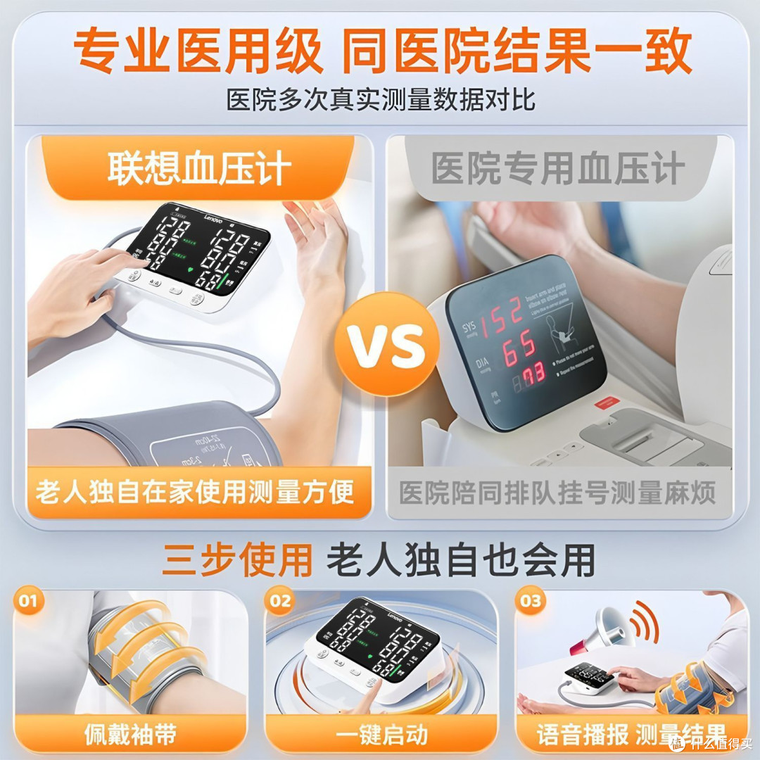 双11必囤!联想臂式血压计,给长辈的精准健康守护
