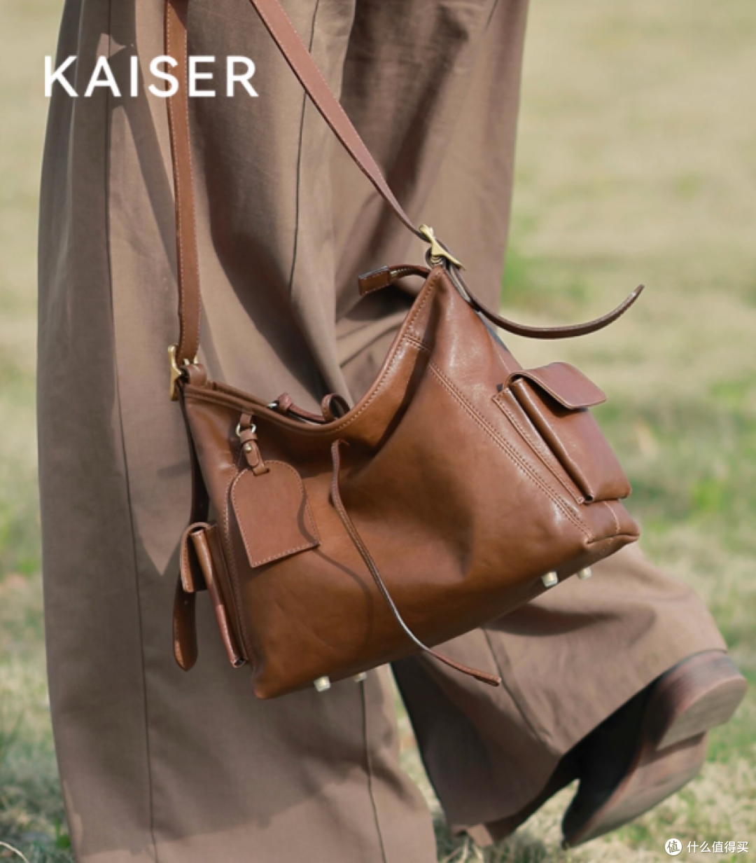 KAISER 凯撒植鞣牛皮托特包:秋冬里的质感担当