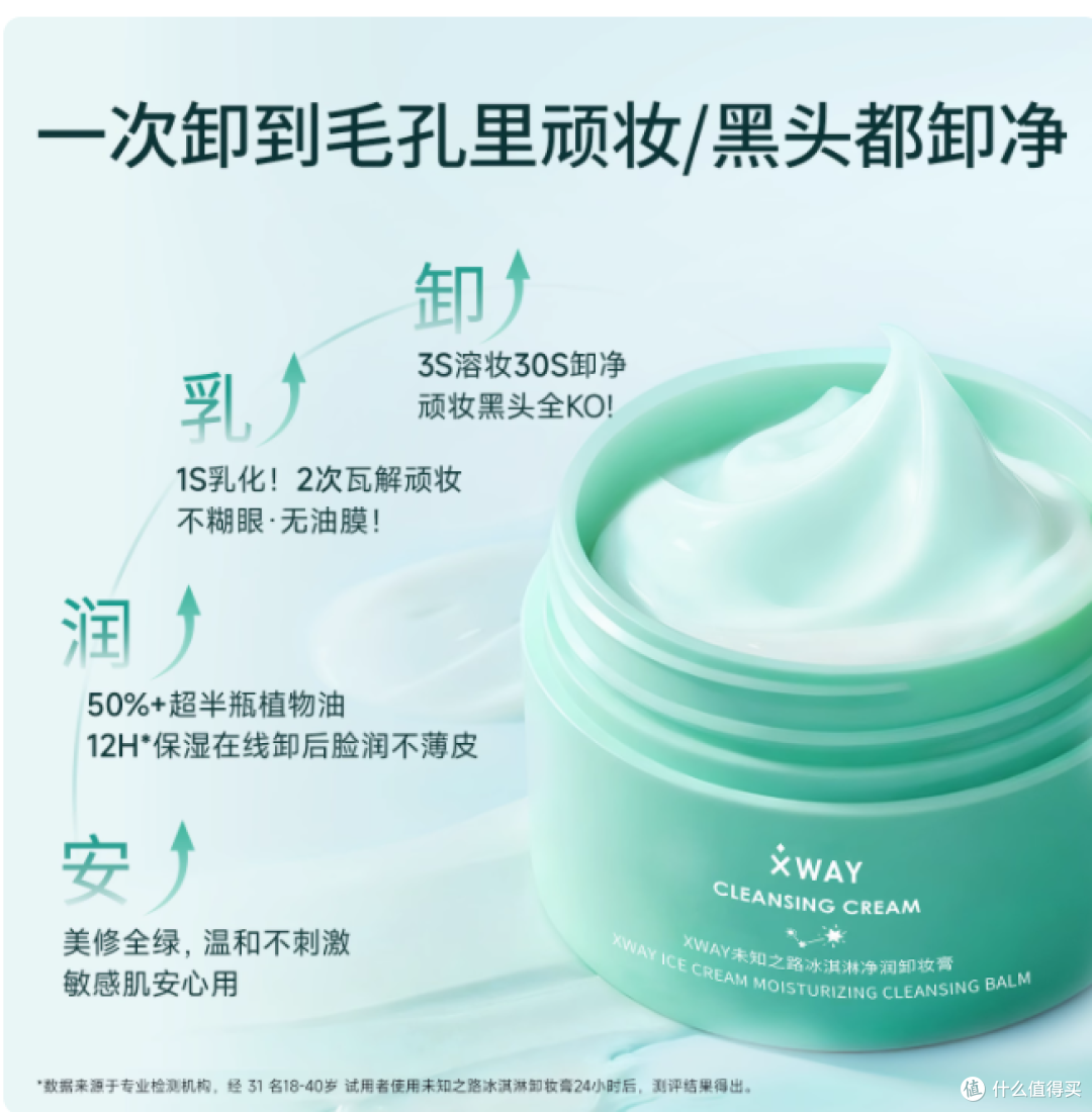 XWAY 未知之路冰淇淋卸妆膏 我宣布这是本敏皮年度卸妆本命!!