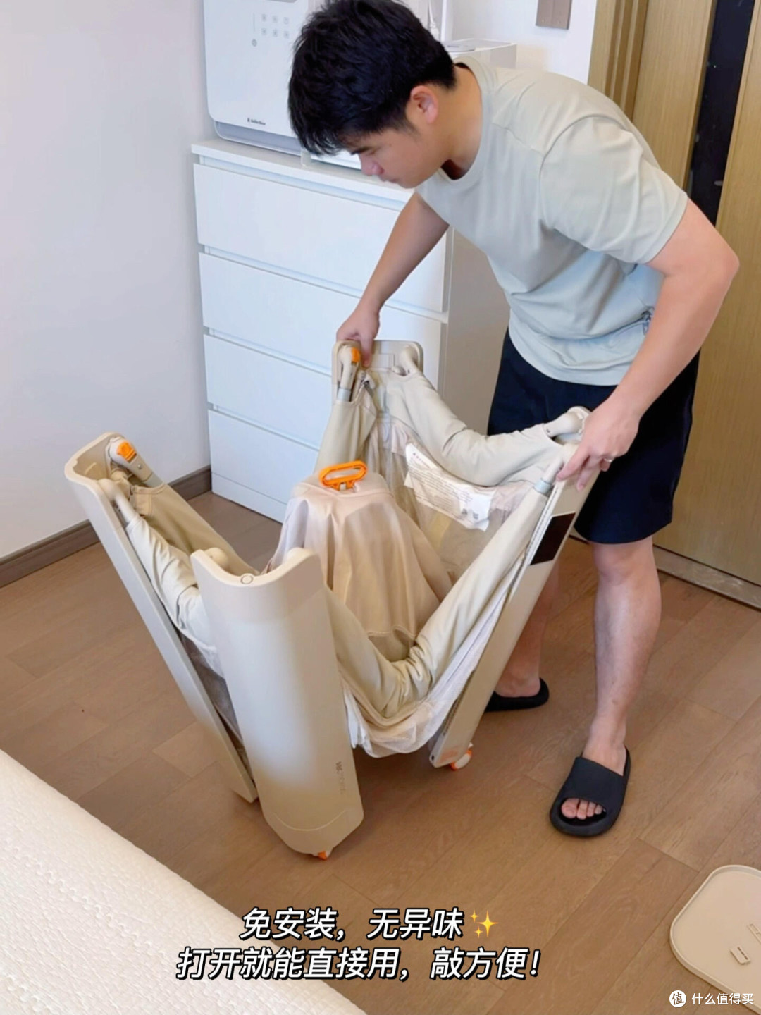 决定了！以后谁生二胎我都送这个折叠婴儿床