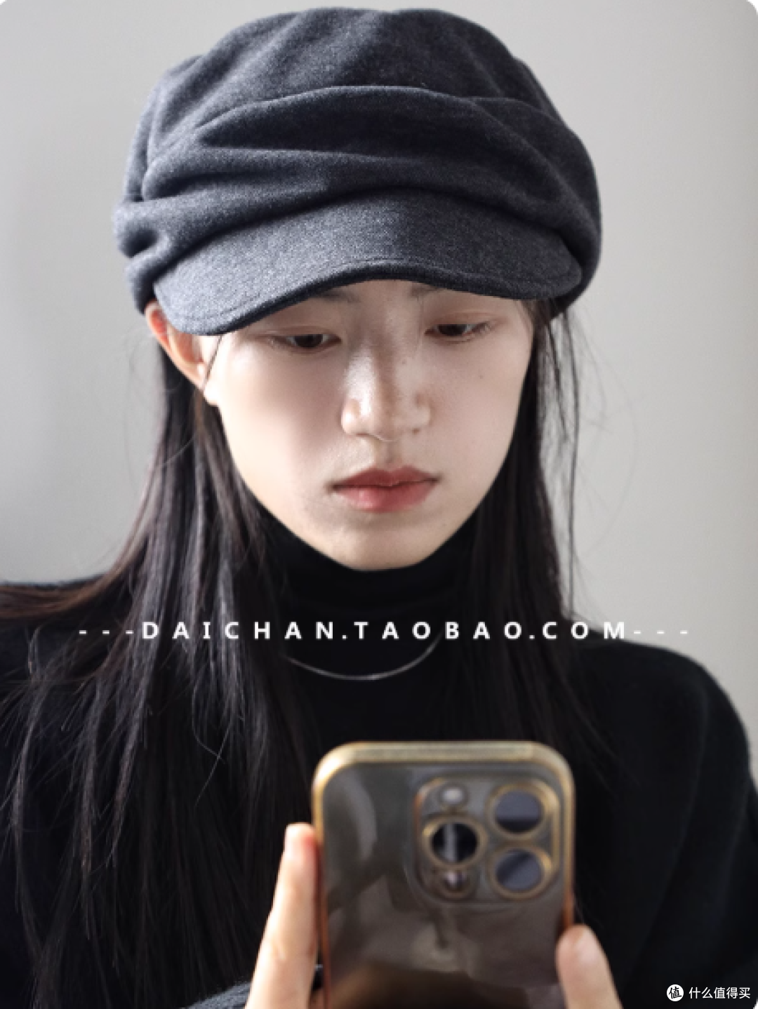 堆积褶皱花色毛呢马术帽 秋冬好搭配女生报童帽 修脸型帽子小脸