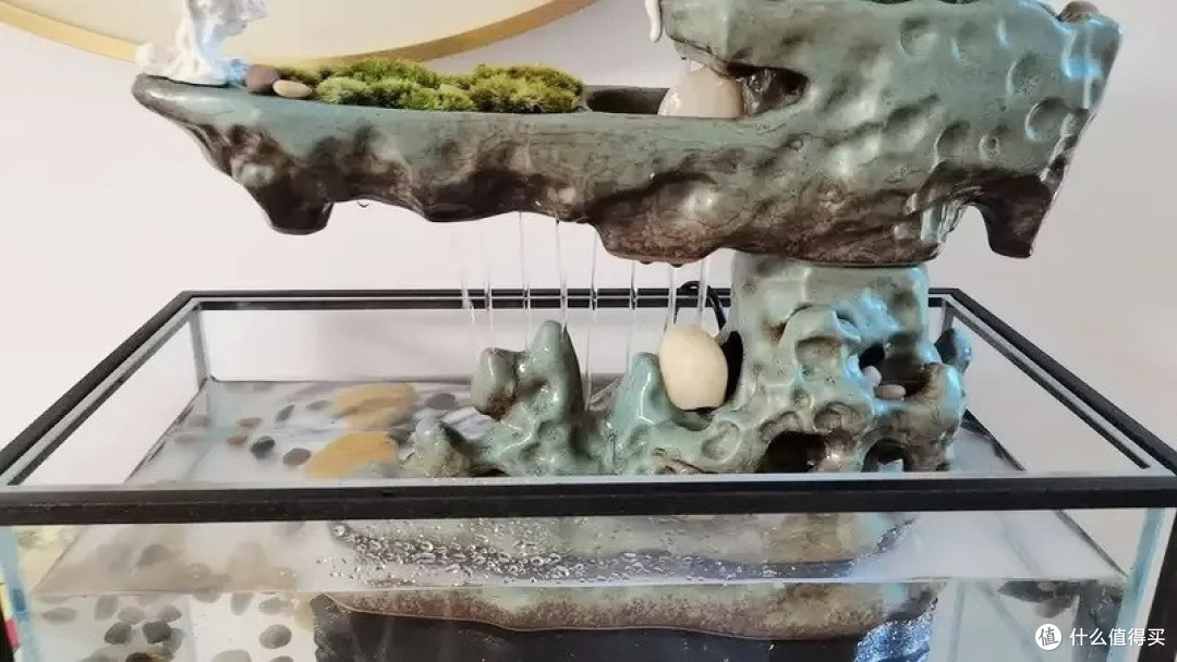 创意陶瓷流水玻璃鱼缸