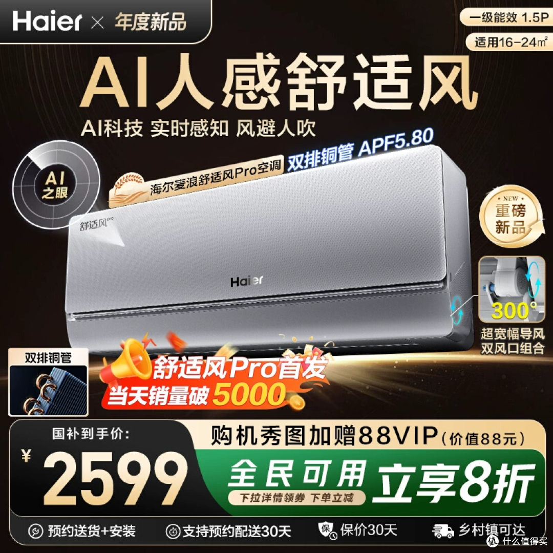 神机预定！海尔空调技术分析与产品推荐！反季空调攻略_壁挂式空调_什么值得买