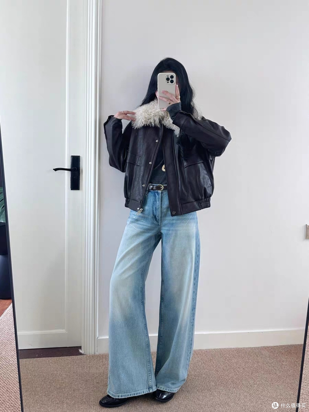 金靖同款羊毛毛领羽绒服