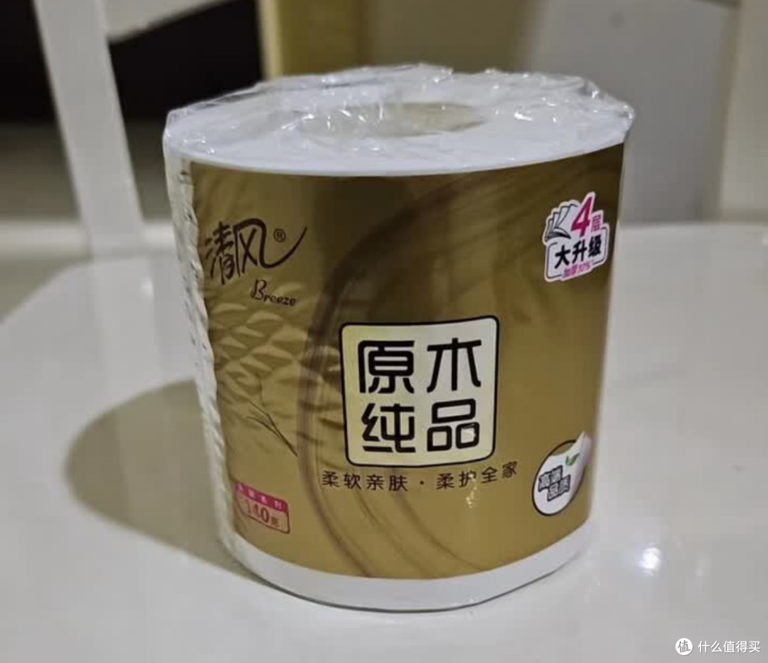 清风有芯卷纸原木金装｜厚实原木浆，家庭囤货必备！