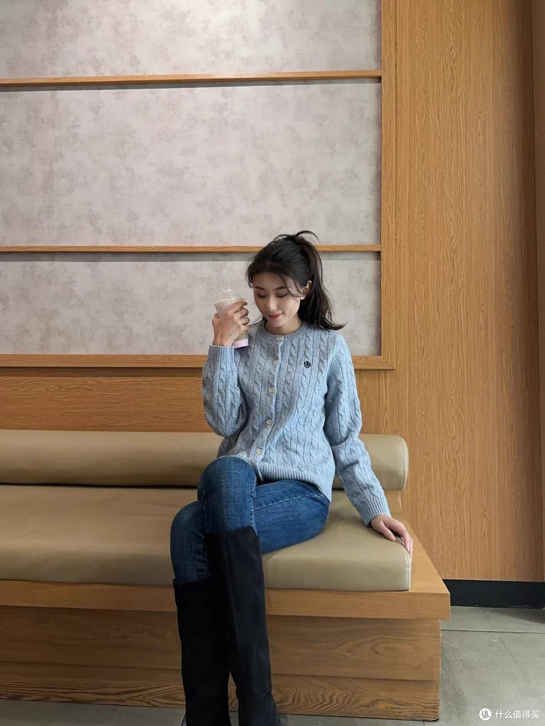Scofield女装复古绞花针织开衫