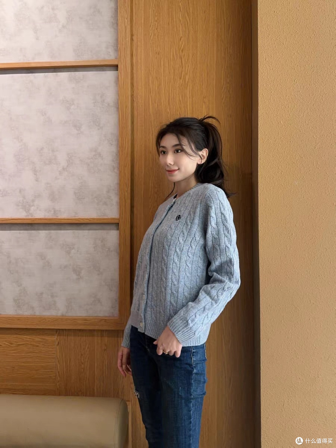 Scofield女装复古绞花针织开衫