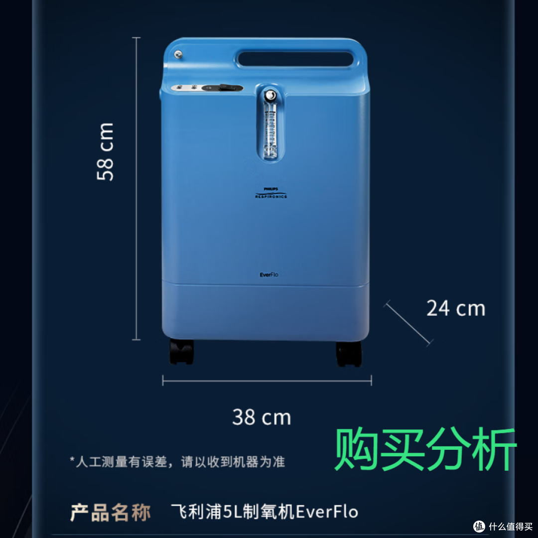 飞利浦制氧机5L升家用吸氧机医用老人孕妇氧气机Everflo 分析建议