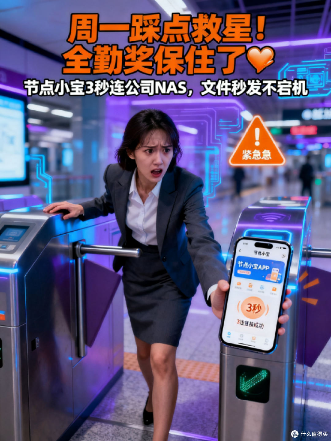 救命！周一赶地铁遇文件危机？节点小宝保住我的全勤奖！
