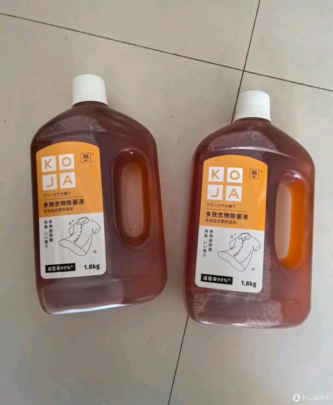 无限回购!KOJA衣物除菌液1.8kg*2 洗衣+拖地全能杀菌太安心