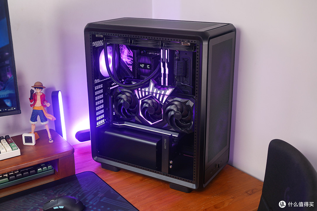 265K+STRIX Z890-E+HOF RTX5070Ti+酷冷至尊 MF500 装机效果展示