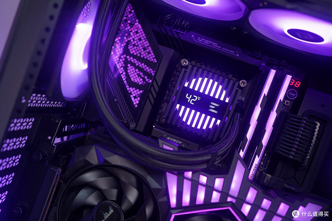 265K+STRIX Z890-E+HOF RTX5070Ti+酷冷至尊 MF500 装机效果展示