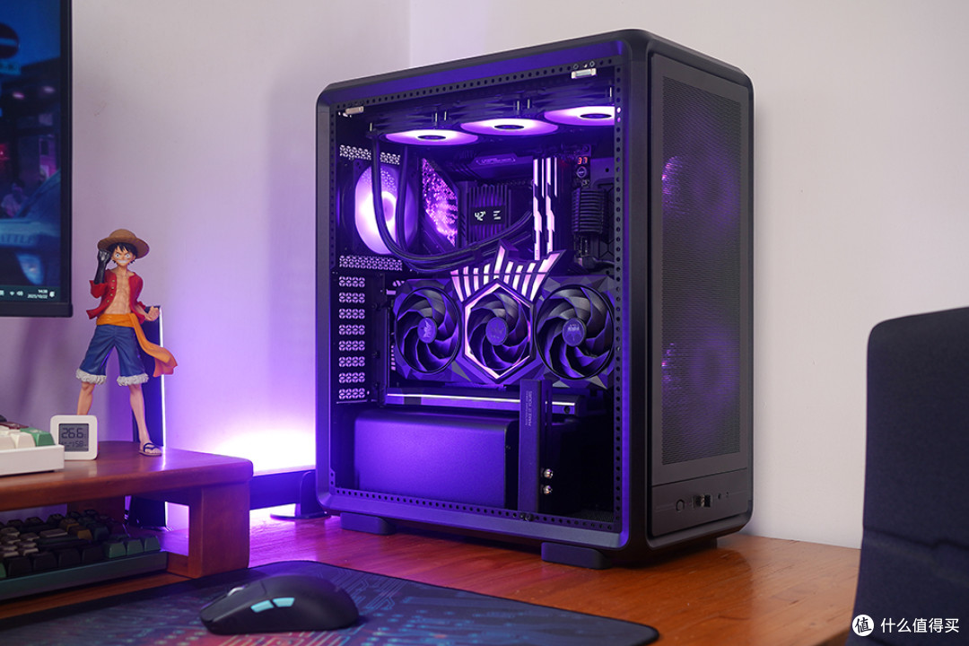 265K+STRIX Z890-E+HOF RTX5070Ti+酷冷至尊 MF500 装机效果展示