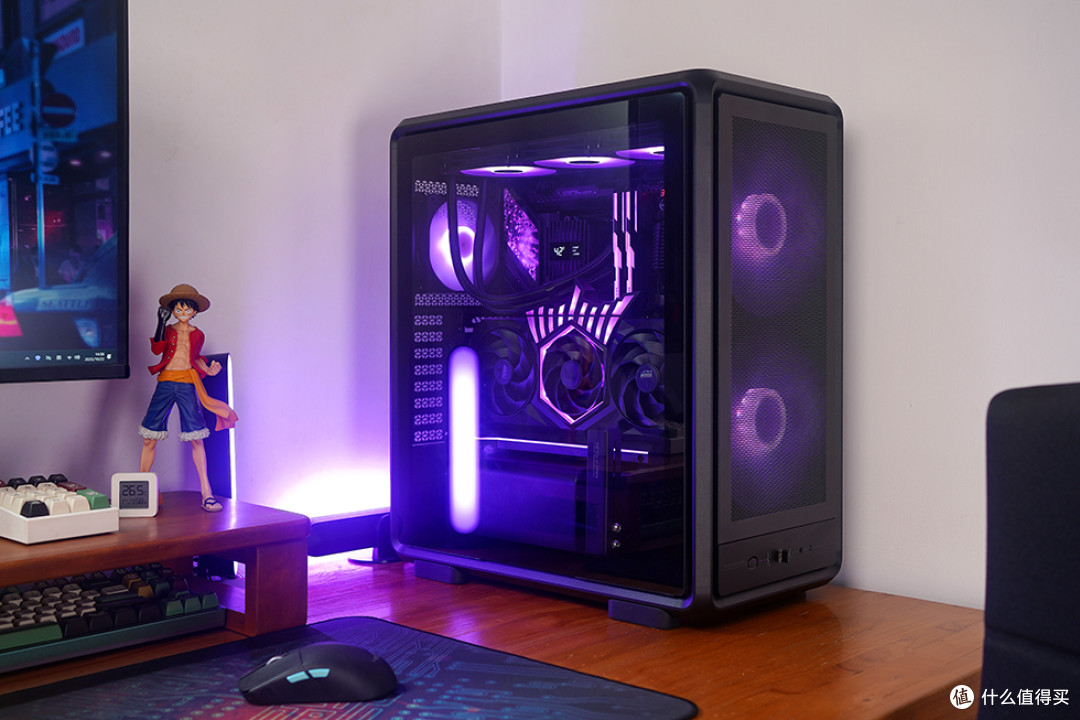 265K+STRIX Z890-E+HOF RTX5070Ti+酷冷至尊 MF500 装机效果展示