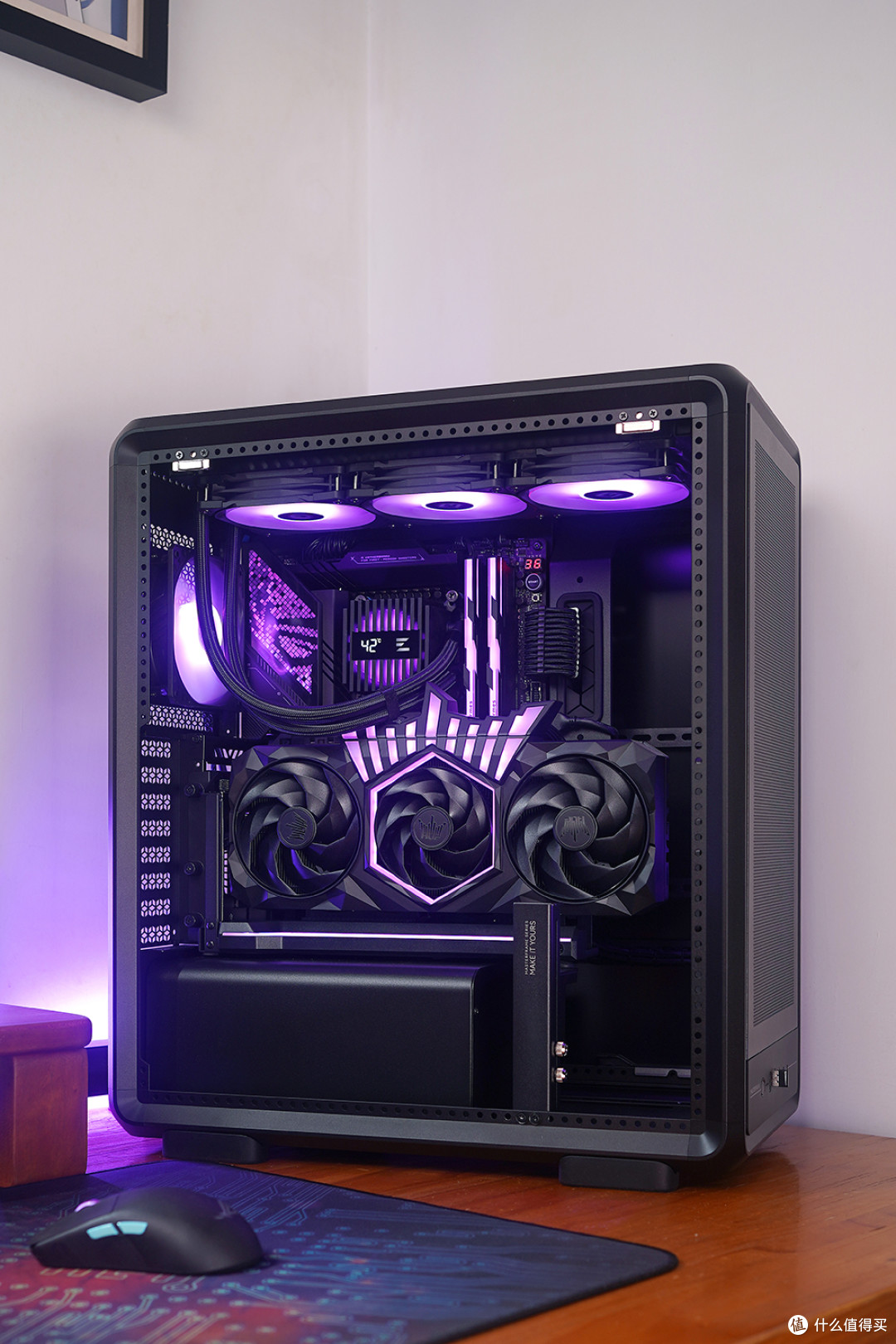 265K+STRIX Z890-E+HOF RTX5070Ti+酷冷至尊 MF500 装机效果展示