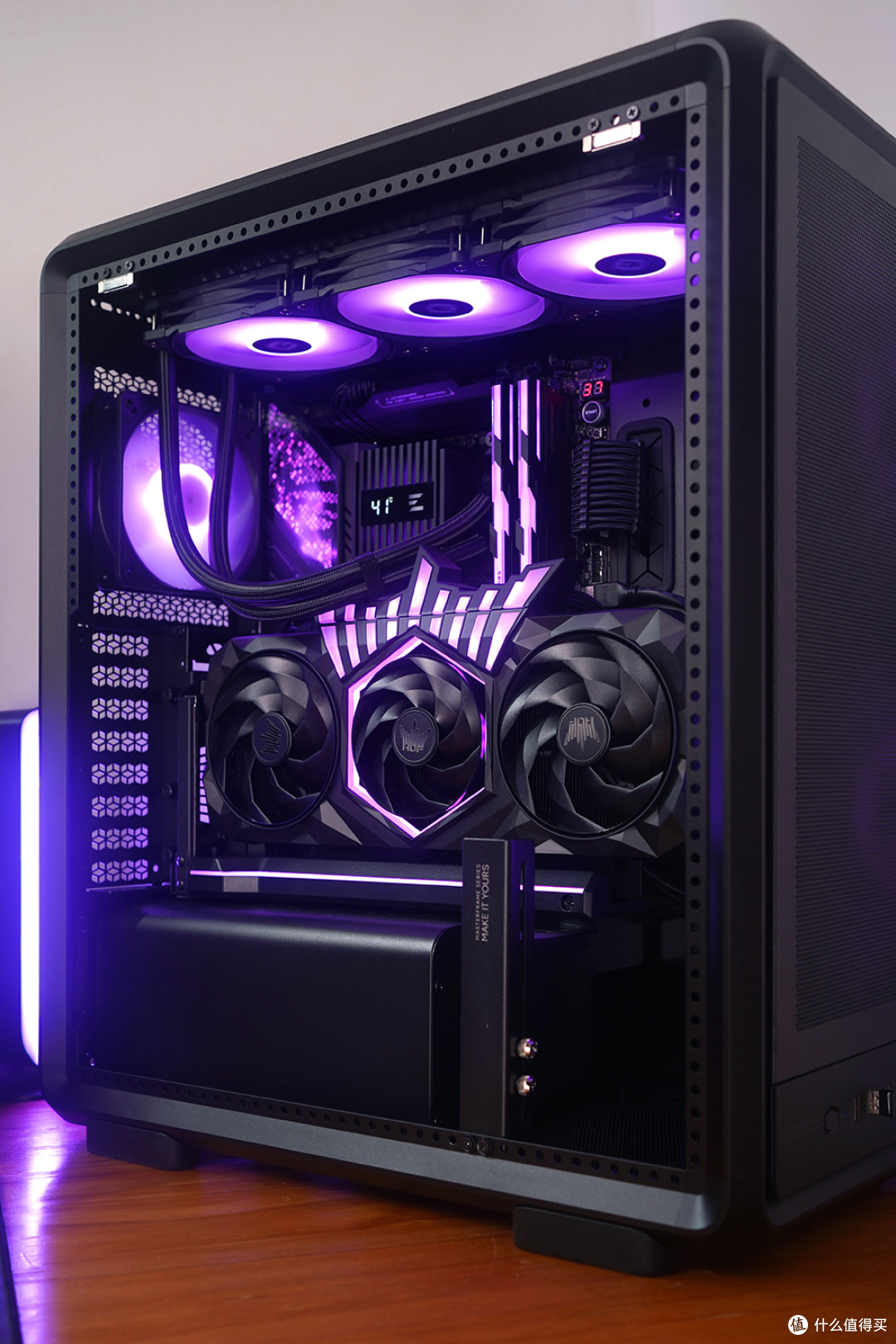 265K+STRIX Z890-E+HOF RTX5070Ti+酷冷至尊 MF500 装机效果展示