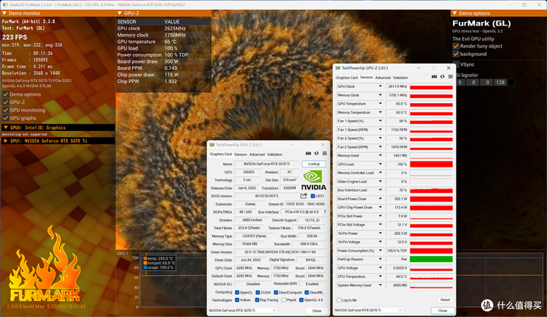 265K+STRIX Z890-E+HOF RTX5070Ti+酷冷至尊 MF500 装机效果展示