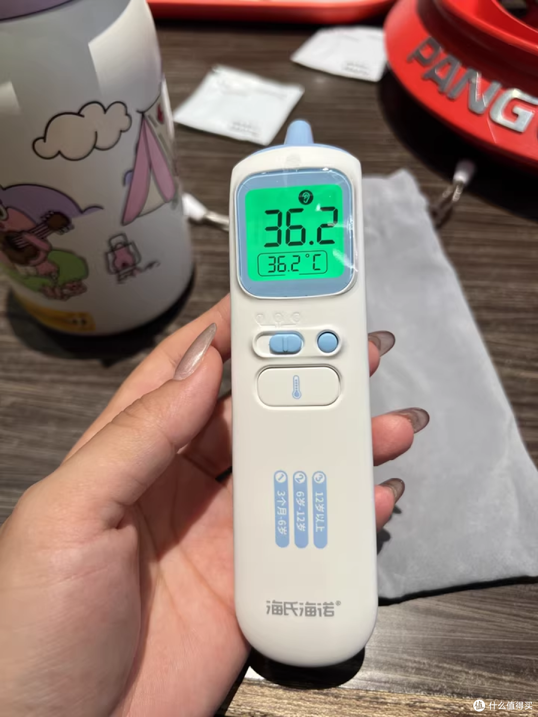 再也不怕孩子发烧,海氏海诺体温枪真好用