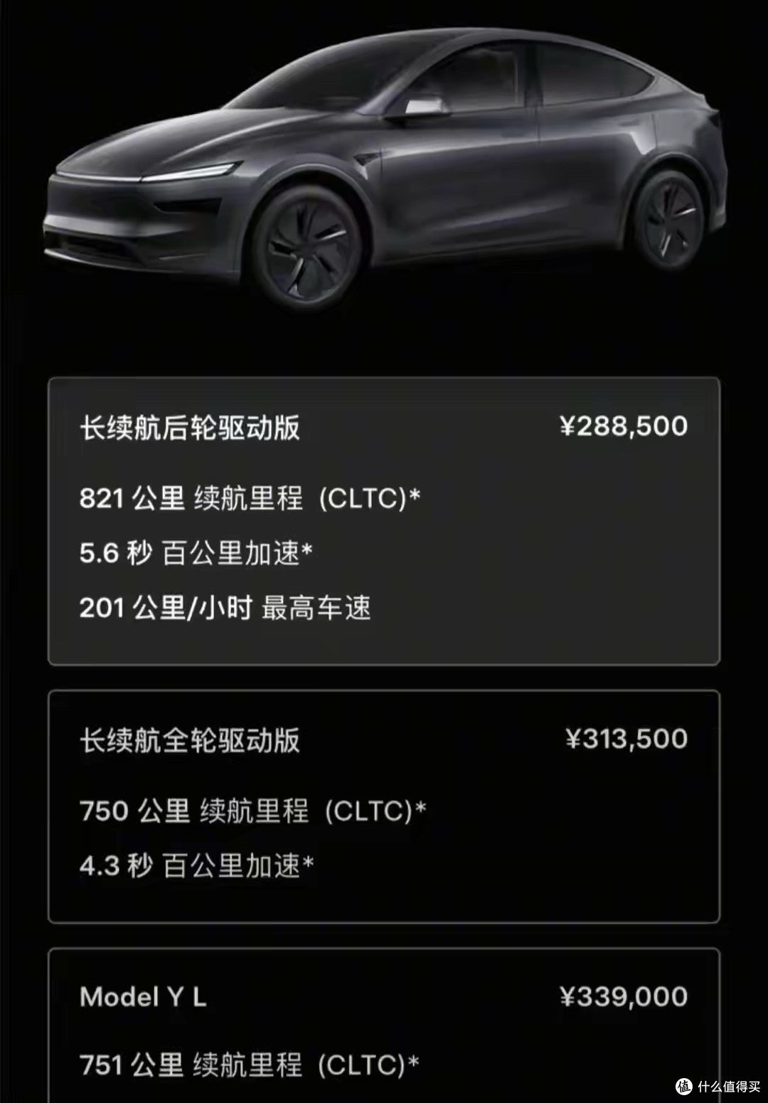 特斯拉Model Y长续航后驱版上市，821公里续航售价28.85万