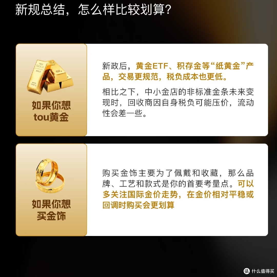黄金新税规：杜绝票链套利！_理财_什么值得买