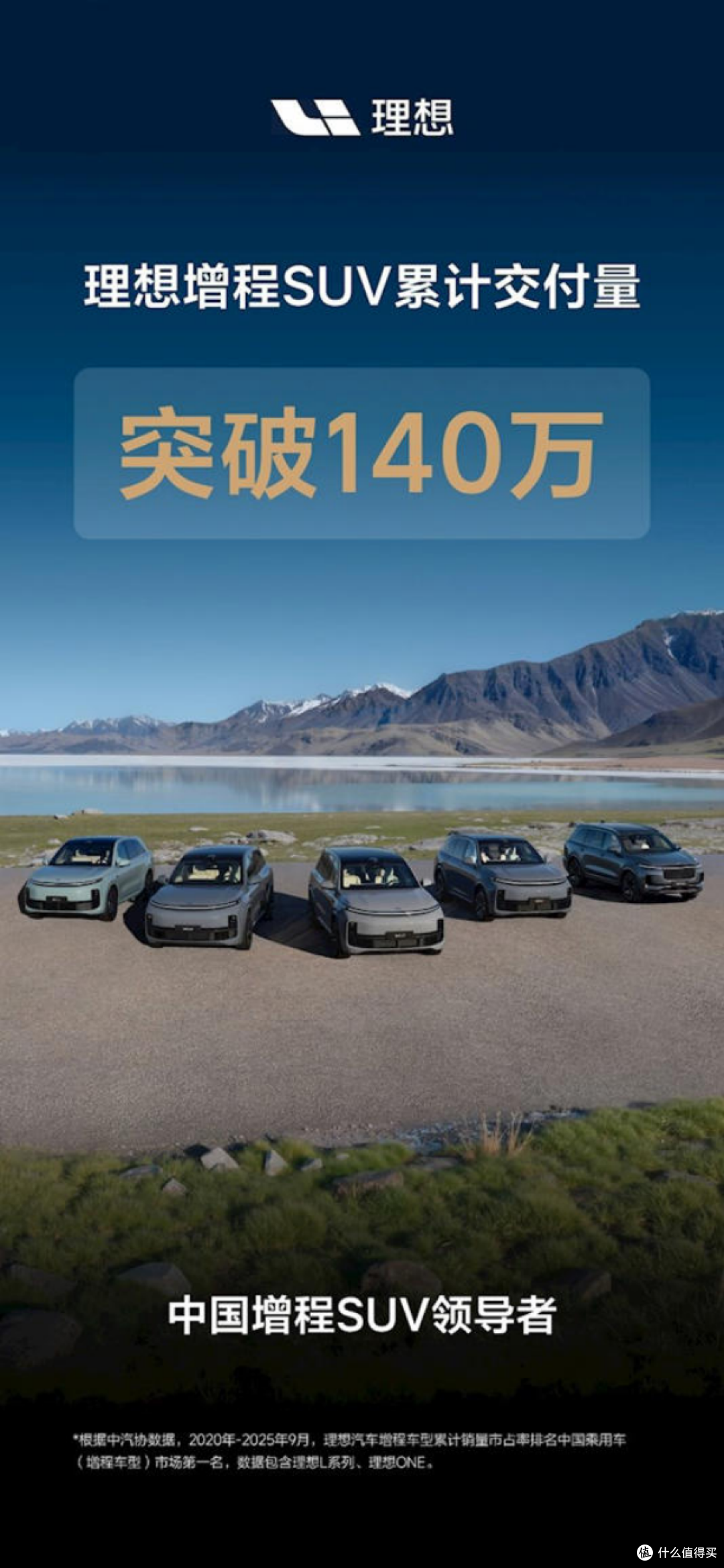 理想汽车增程SUV累计交付突破140万辆,多车型居细分市场榜首