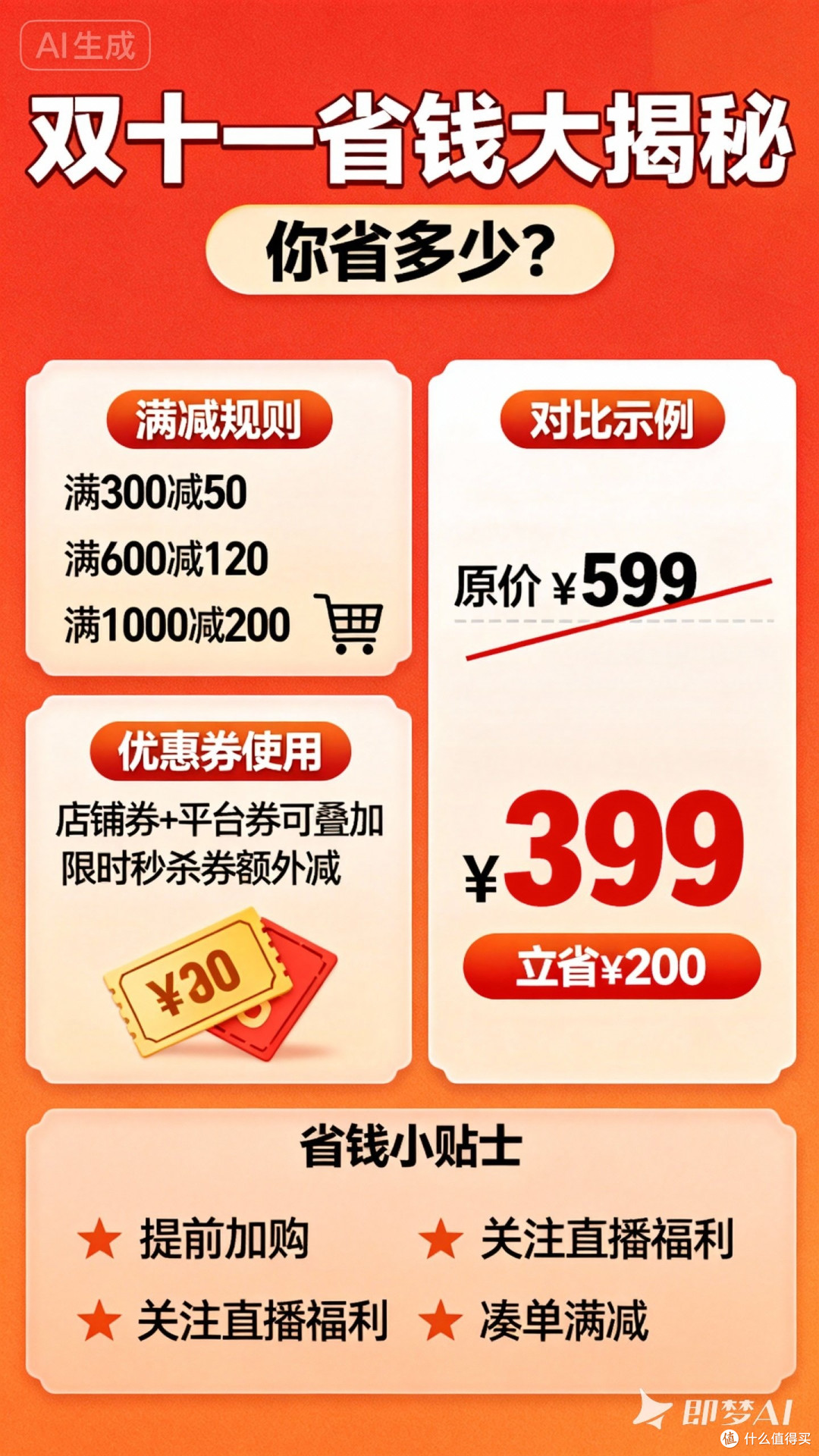 双十一省钱大揭秘，你省多少？