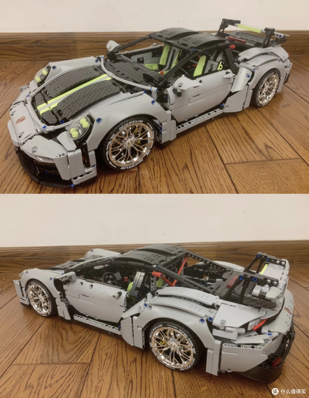 玩模开箱秀!国产积木保时捷911 GT3,灰色高级感绝了