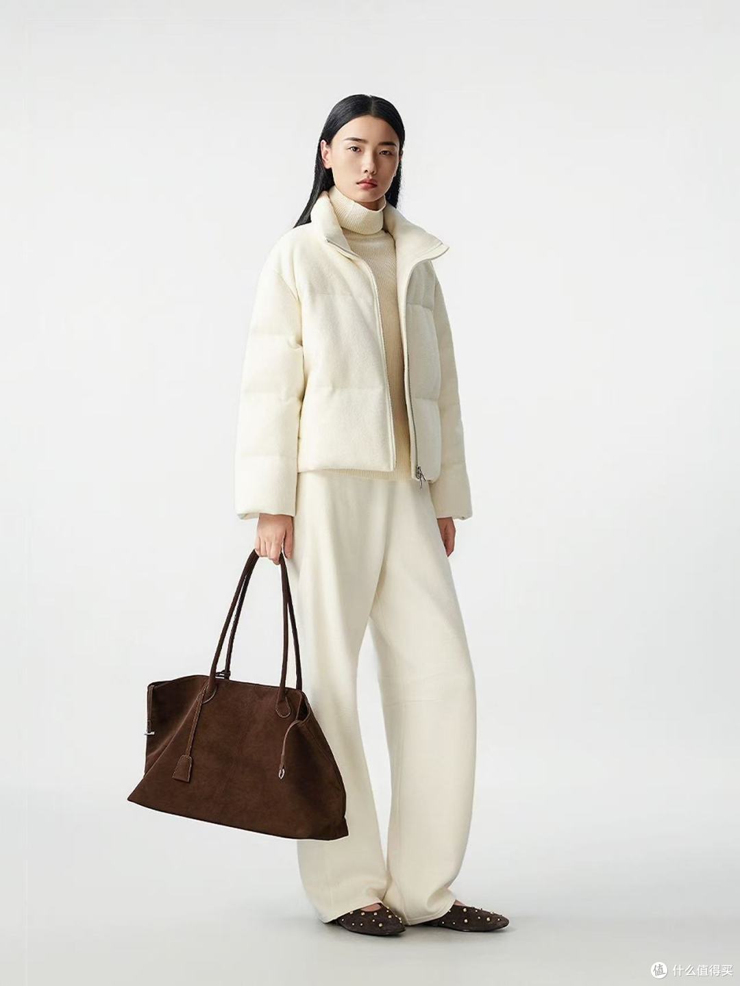 LANCY朗姿2025冬白羽绒服封神!羊毛+匈牙利鹅绒暖到跺脚✨