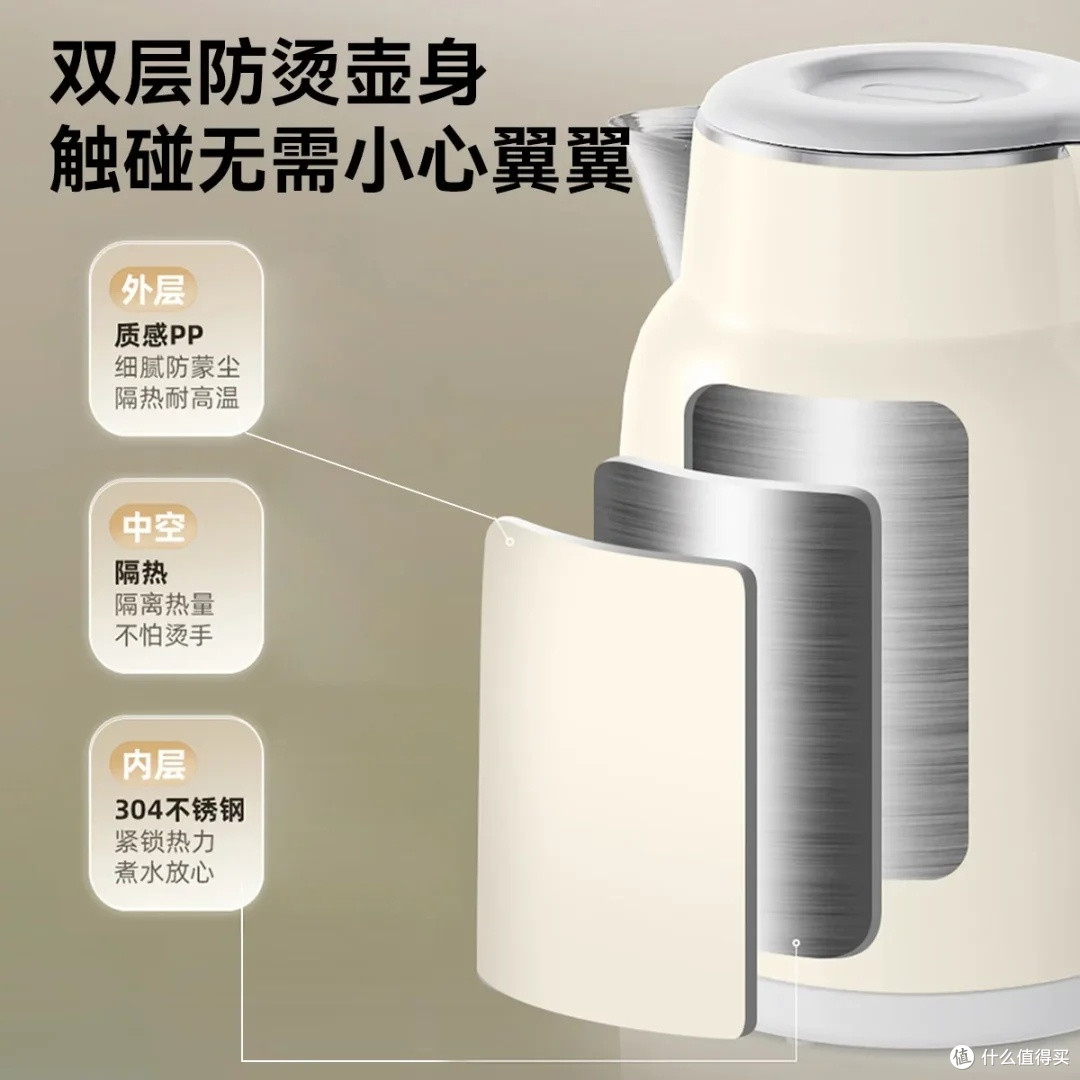 小熊1.5L电热水壶:快速沸腾省时