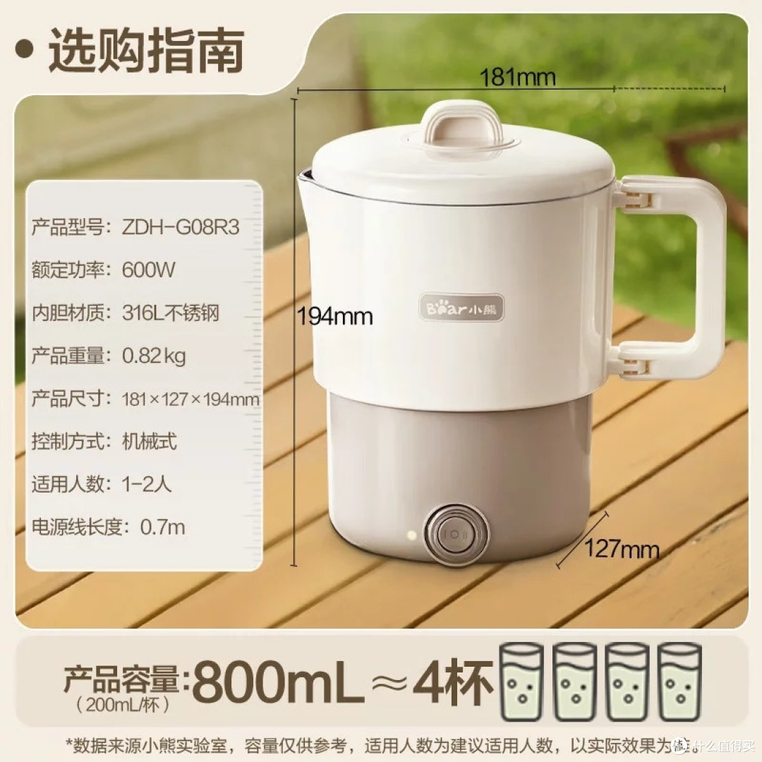 小熊折叠烧水壶:便携旅行好帮手